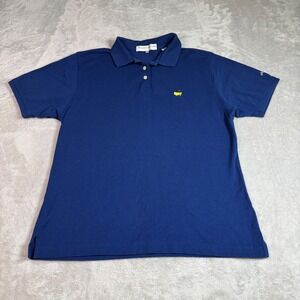 Masters Collection Ladies Blue Pima‎ Cotton Short Sleeve Golf Polo Shirt Size L
